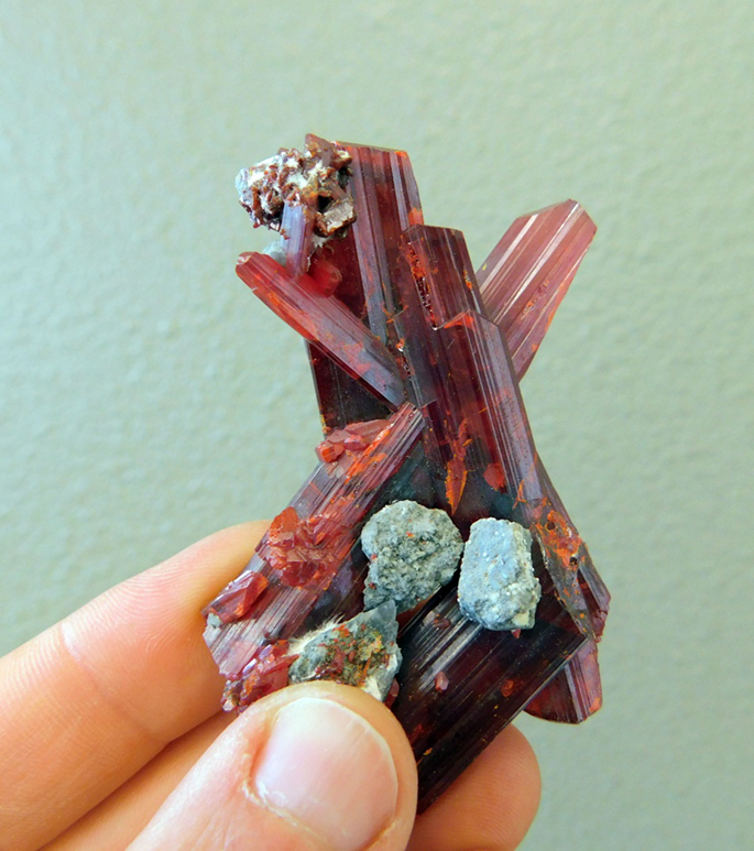 Minerals containing arsenic: Realgar, Getchell Mine, Potosi Mining District, Humboldt Co., Nevada